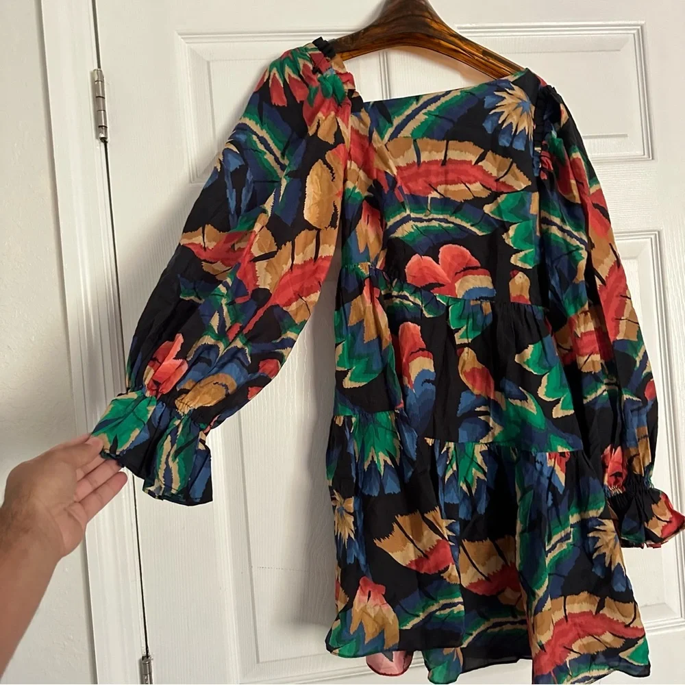 NWT Chevron Forest Black Mini Dress - Picture 3 of 6